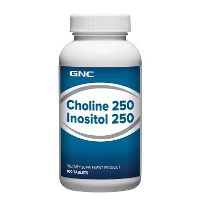 GNC Choline 250mg and Inositol 250mg 100 Tablets