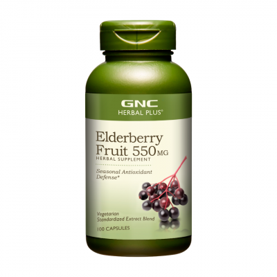 GNC Elderberry Fruit 550mg 100 Capsules
